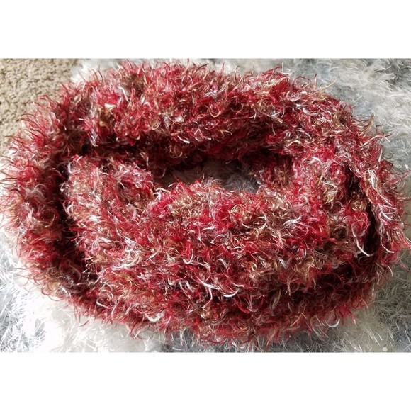 Multi-colored long multi-wear style infinity fuzzy furry scarf by Tru-fit - Picture 1 of 4